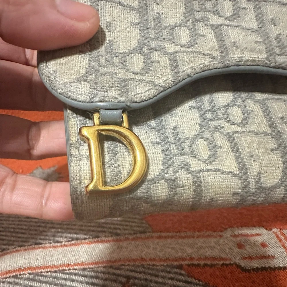 CHRISTIAN DIOR ❤️🌟OBLIQUE SADDLE LOTUS FOLDED WALLET⭐️
